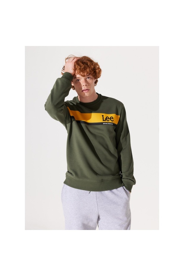 Erkek Haki Sweatshirt - 2