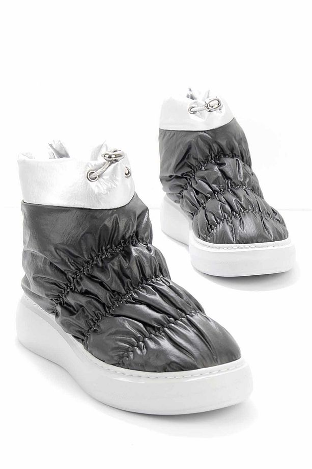 Siyah Lame Kadın Bot & Bootie K02666300567 - 2