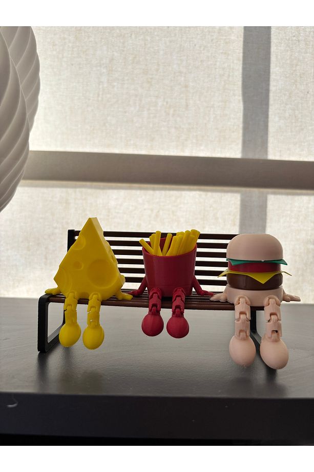 Dekoratif Fast Food 3’lü Set Bench Hediyeli - 5