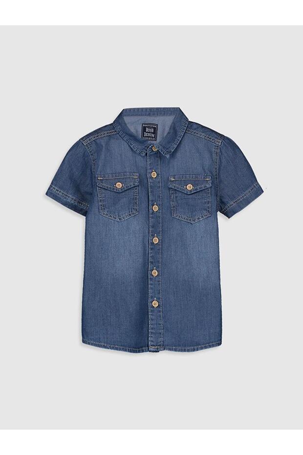 Cotton Baby Boy Jean Shirt (0S)