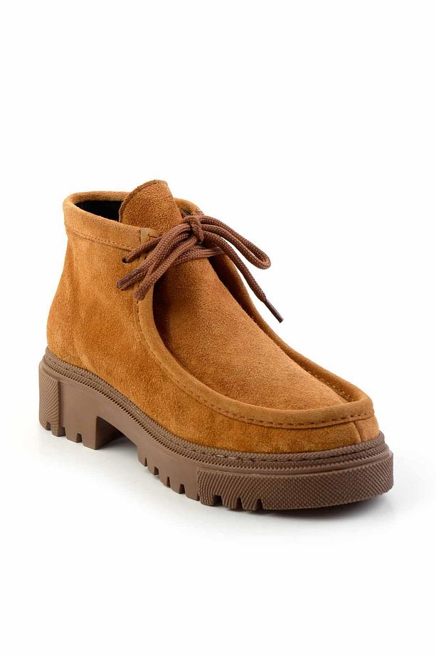 Camel Süet Hakiki Deri Kadın Bot & Bootie K02041200502 - 3