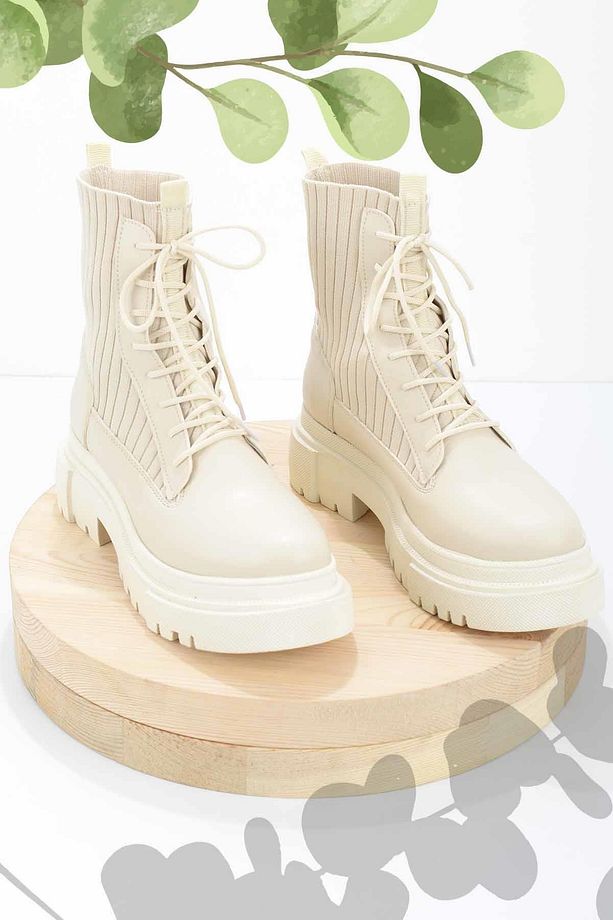 Krem Kadın Bot & Bootie K02578000509 - 1
