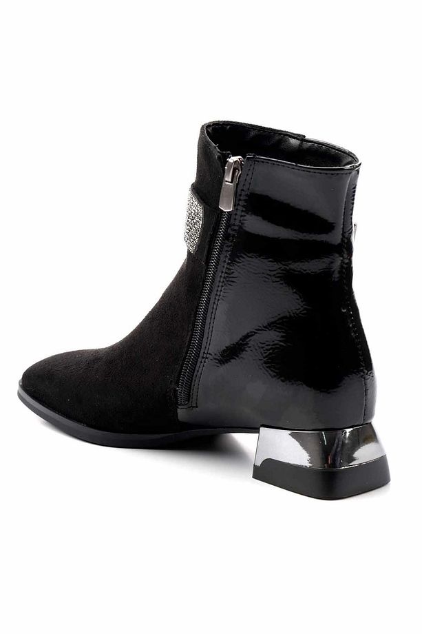 Siyah Siyah Kadın Bot & Bootie K02874041202 - 4
