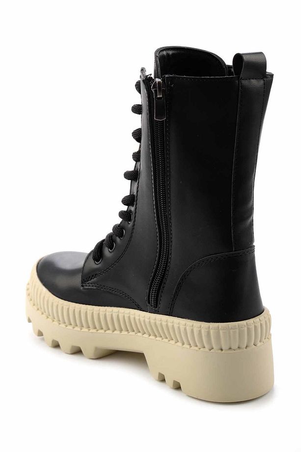 Siyah Bej Kadın Bot & Bootie K02678020809 - 4