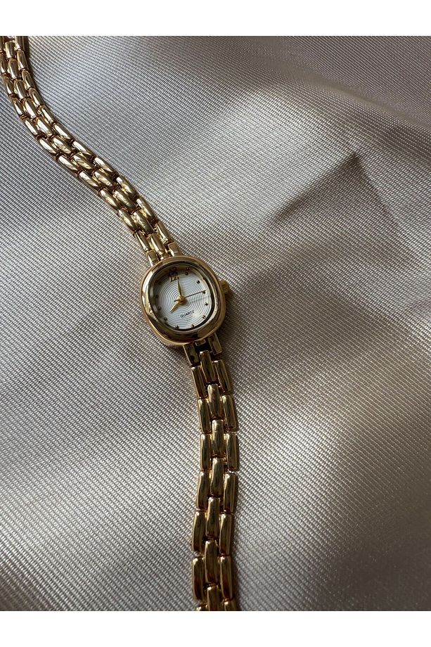 Retro Minimal Hasır Kordon Vintage Kadın Kol Saati Boncuk Model(GÖRSELDEKİ ÜRÜN GÖNDERİLECEKTİR) - 4