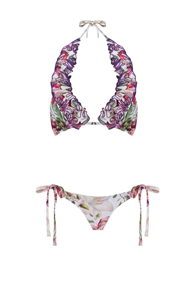 Triangle Bianca Ruffle Bikini Set - 1