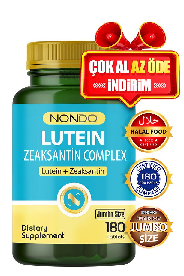 Lutein Zeaksantin Complex 180 Tablet Jumbo Size ( C Vitamini, Çinko, Selenyum, Astaksantin) - 1