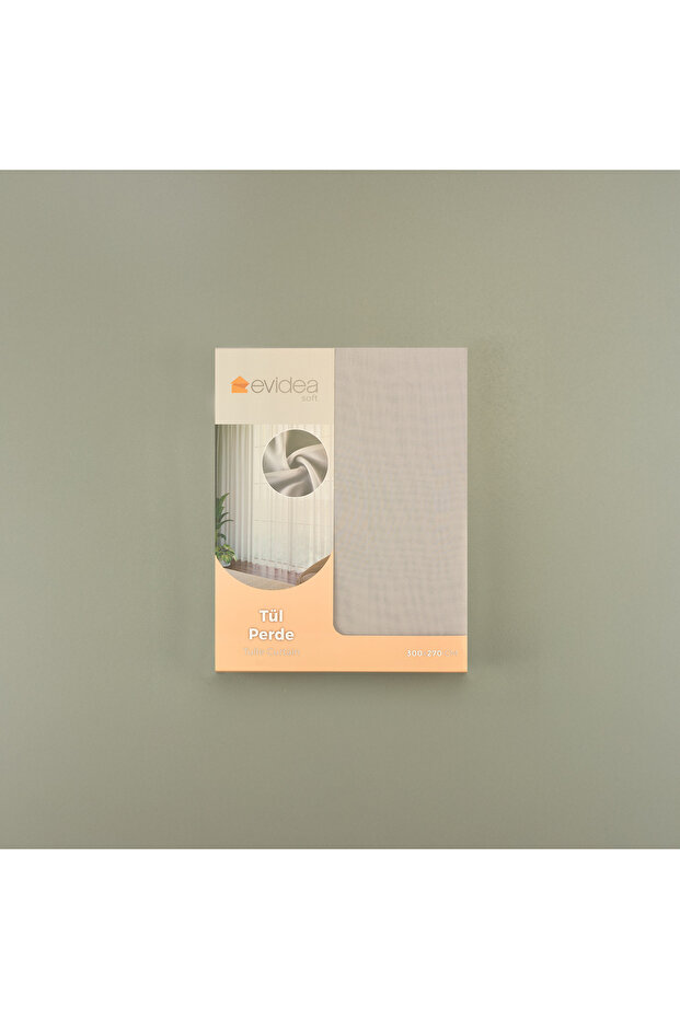 Soft Mila Tül Perde - Taş - 300x270 cm - 4