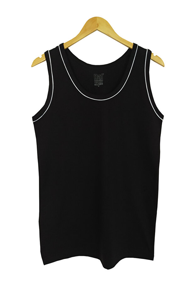 Black Men's Strappy Interlayer T-Shirt