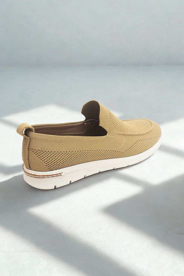 Triko Erkek Casual Günlük Ayakkabı – Rahat, Hafif Ve Şık Slip-on Model Kum Rengi - 5