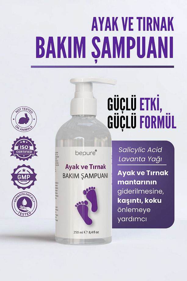 Ayak Ve Tırnak, Kaşıntı, Mantar Ve Koku Için Ayak Bakım Şampuanı 250 ml - 1