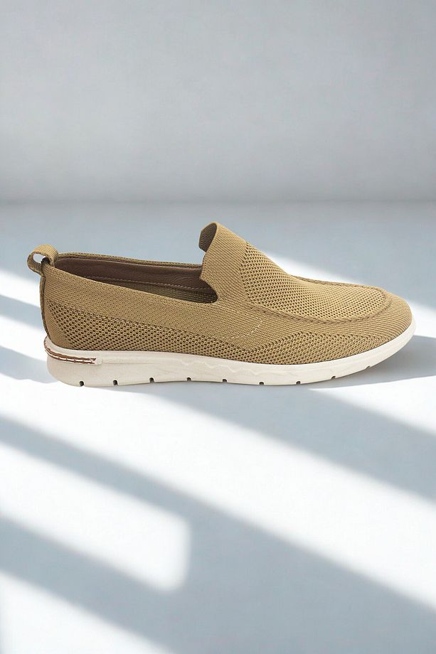 Triko Erkek Casual Günlük Ayakkabı – Rahat, Hafif Ve Şık Slip-on Model Kum Rengi - 8