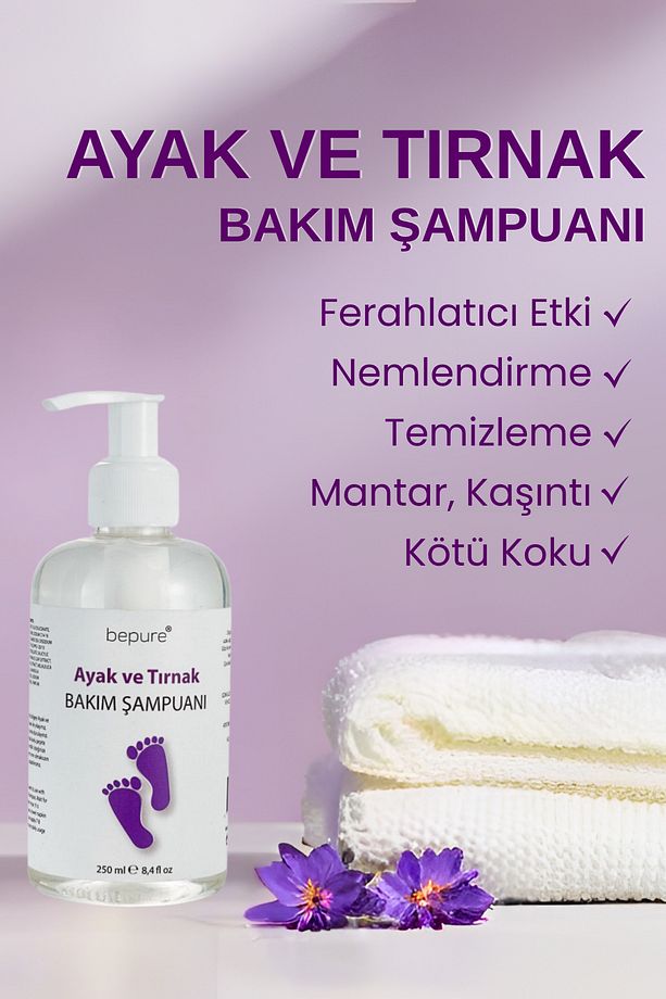 Ayak Ve Tırnak, Kaşıntı, Mantar Ve Koku Için Ayak Bakım Şampuanı 250 ml - 3