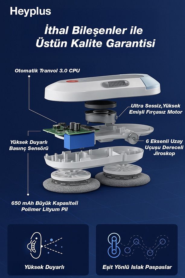 Akıllı Cam Silme Robotu Cam Temizleme Robotu Su Püskürtme Özellikli - 6