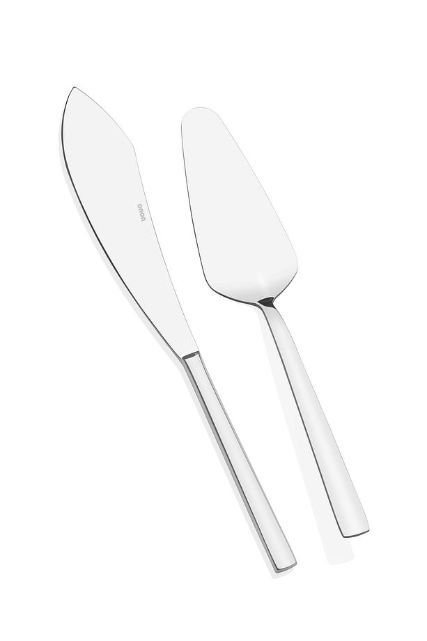 Kek-Peynir Bıçağı,Sunum Spatula Servis Seti 2'li 18/10 - 3