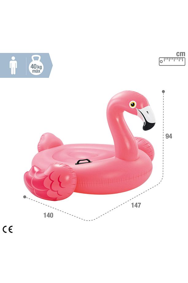 Flamingo Binici - Şişme Flamingo - Bot Deniz Flamingo Binici - Havuz Flamingo Şişme 147x140x94 Cm. - 7