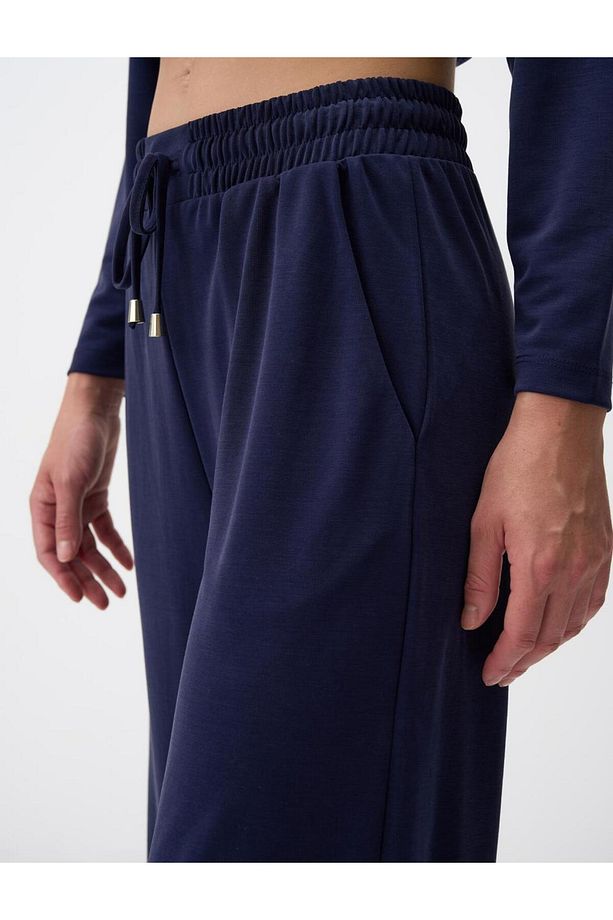Lacivert Bol Paça Rahat Jogger Pantolon - 5