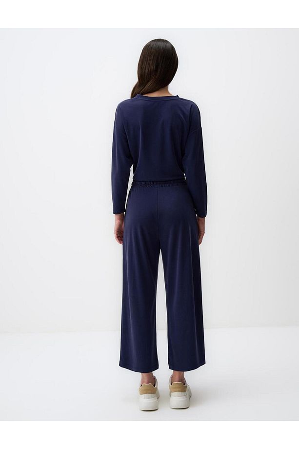 Lacivert Bol Paça Rahat Jogger Pantolon - 6