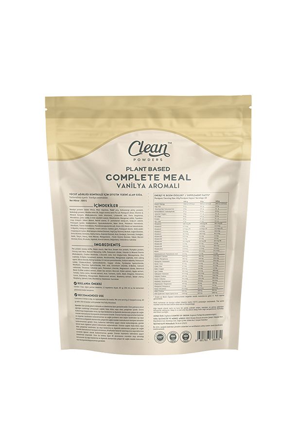 Bitkisel Öğün Tozu (PLANT BASED COMPLETE MEAL) 600 gr - Vanilya - 4