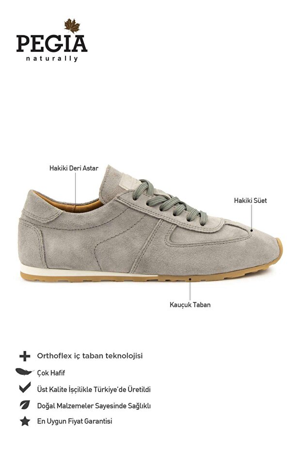 Flex Hakiki Süet Sneaker 600100 - 4