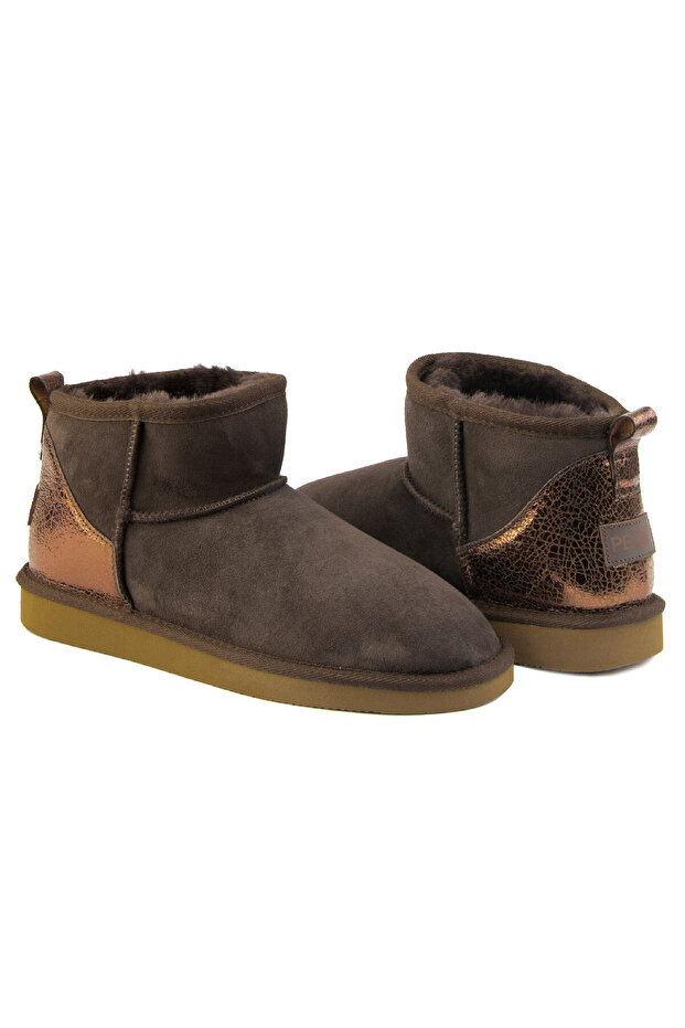 Kürklü Kadın Mini Bot 191133 - 4