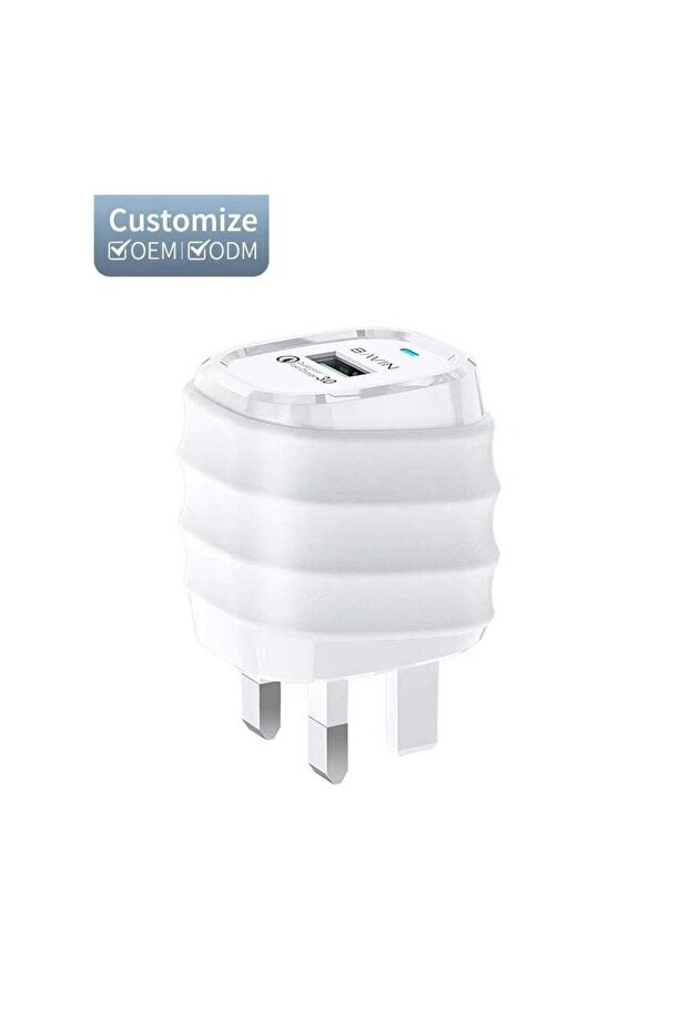 شاحن سريع 18 وات + كابل Type C-USB 3.0 مجاني
