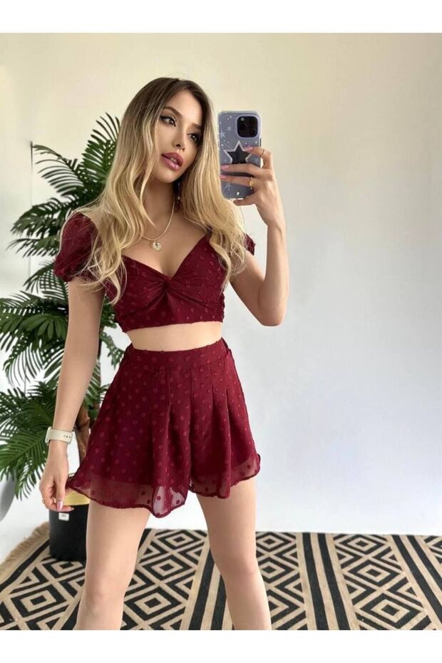 New Station Mini Skirt with Shorts Bustier Suit