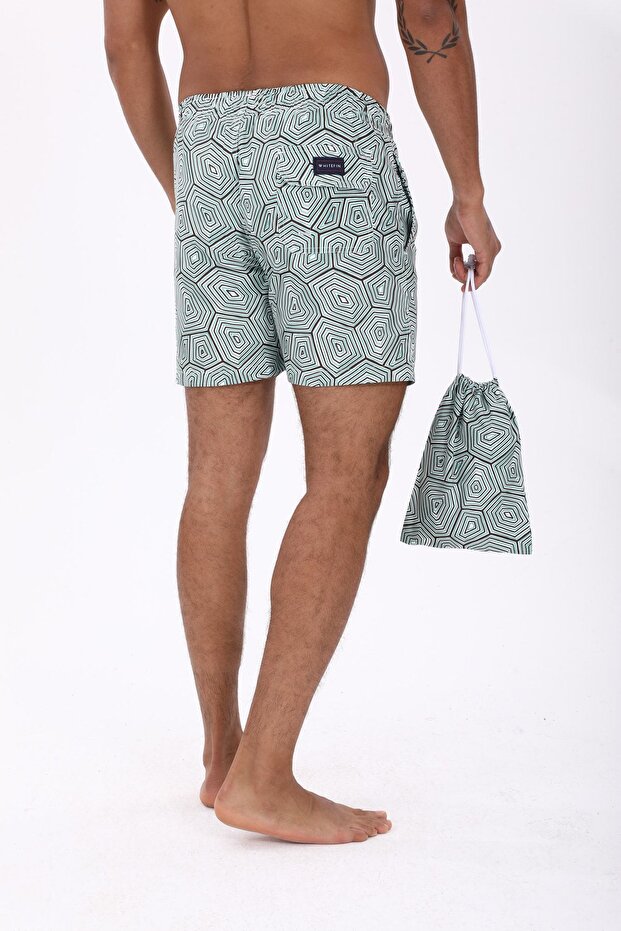 Bel Lastikli İstanbul Deniz Şortu - 4