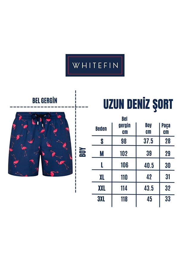 Bel Lastikli Bodrum Deniz Şortu - 6