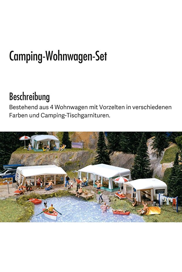 1:87 Ho Kamp Karavan Set Maket -130503 - 4