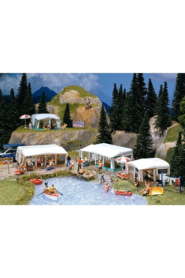 1:87 Ho Kamp Karavan Set Maket -130503 - 3