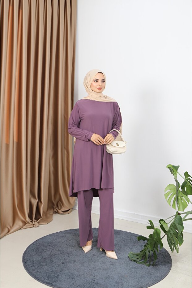 طقم ساندي مع تونيك طويل - 1