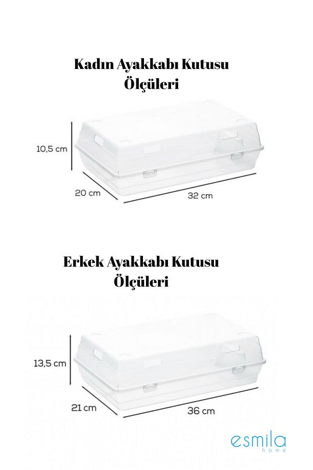 Kadın Erkek 20 Li Set Ayakkabı Saklama Kutusu 10 Adet Kadın 10 Adet Erkek Set Esmila180924.. - 2