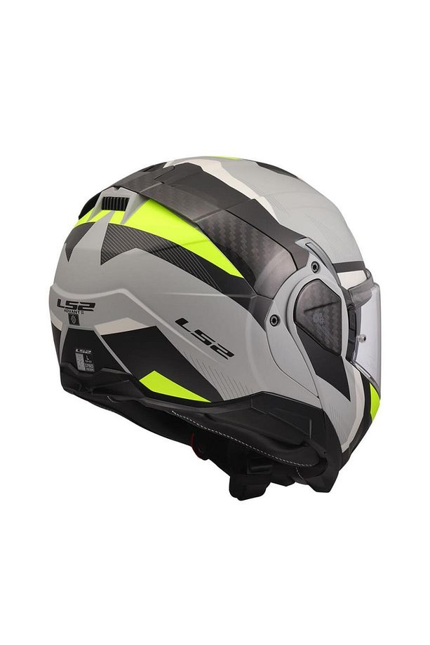 Advant 2 Triple Mat Gri-siyah-neon Sarı Çene Açılır Kask - 6