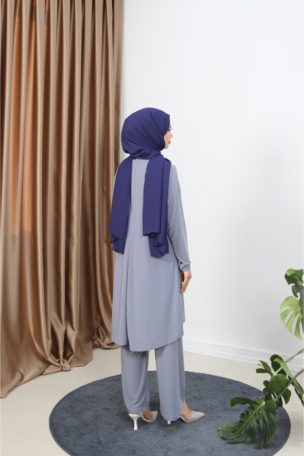 طقم ساندي مع تونيك طويل - 5