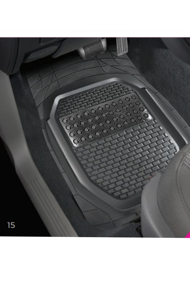 2007 Model Renault Fluence Için Havuzlu Tip Universal Paspas - Gri Kromajlı - 1