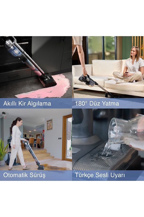 WD 9 Pure Clean 3 IN 1 Islak Kuru Dikey Şarjlı Süpürge - 6
