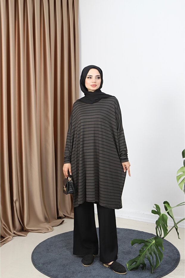 تونيك قطني ممشط مخطط - 2