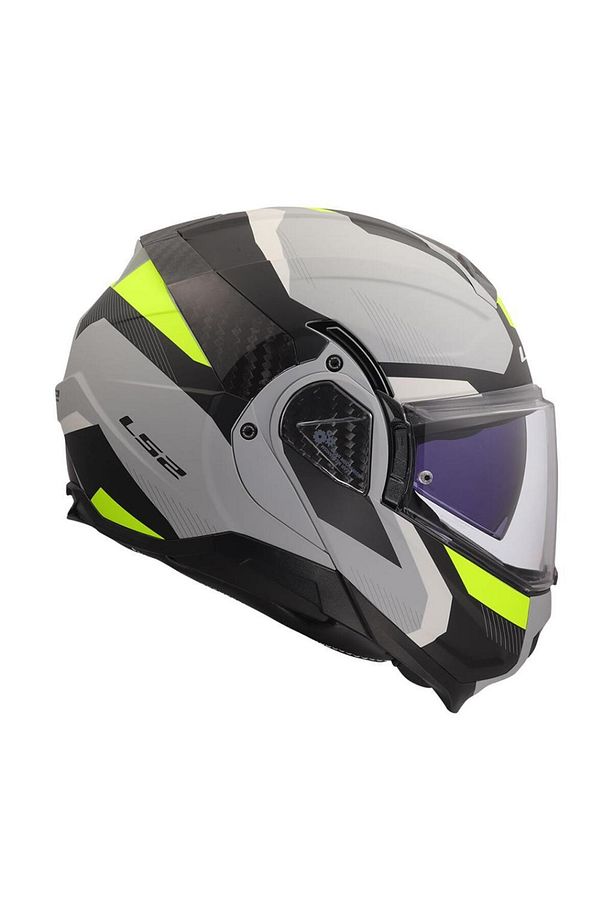 Advant 2 Triple Mat Gri-siyah-neon Sarı Çene Açılır Kask - 7