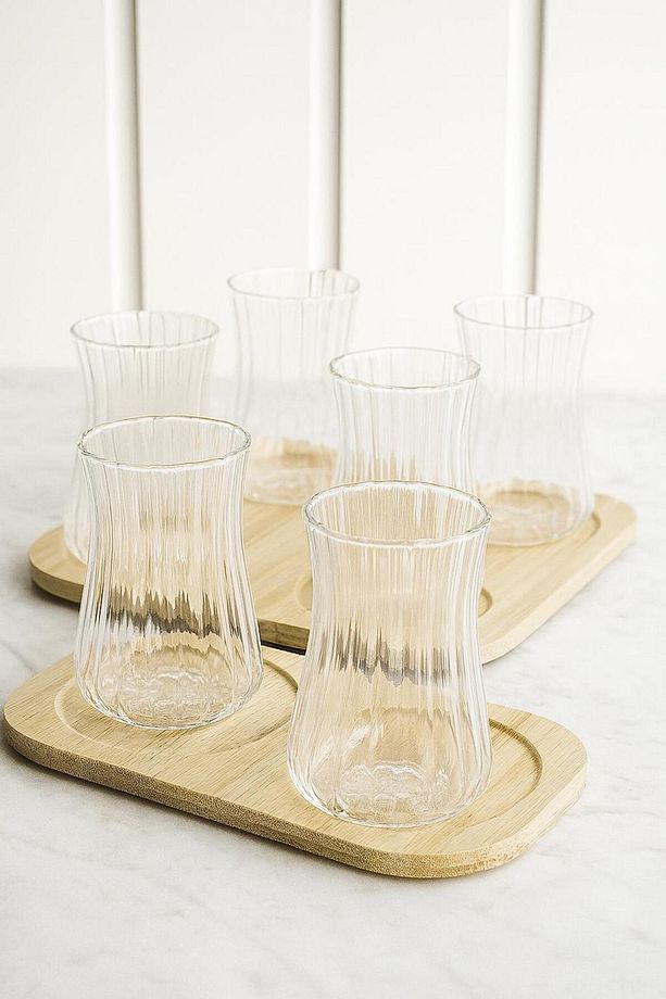 6 Adet Borosilikat Çay Bardağı, Isıya Dayanıklı Sunum Bardağı (225 ml) Ehlikeyf - 3
