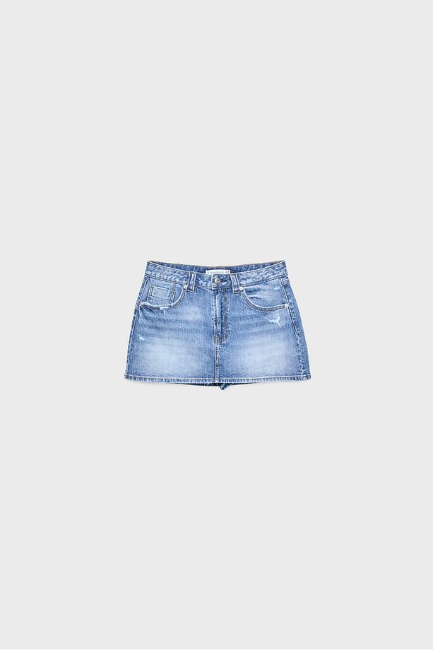 D62 denim şort etek - 6