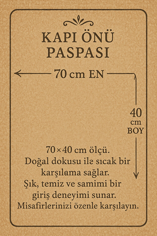 Orkideli Kapı Süsü Paspas Takımı - 3
