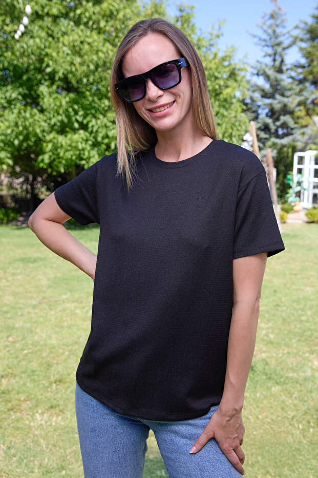 Basic Bürümcük Kumaş Tişört - 3