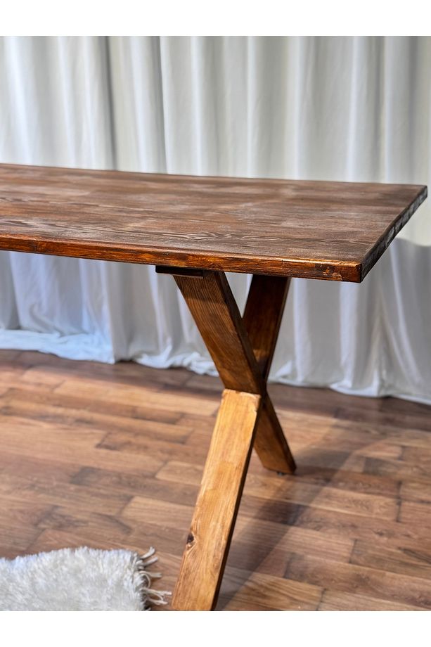 Aras Lüx Ahşap Kütük Masa 100 Teak - 6