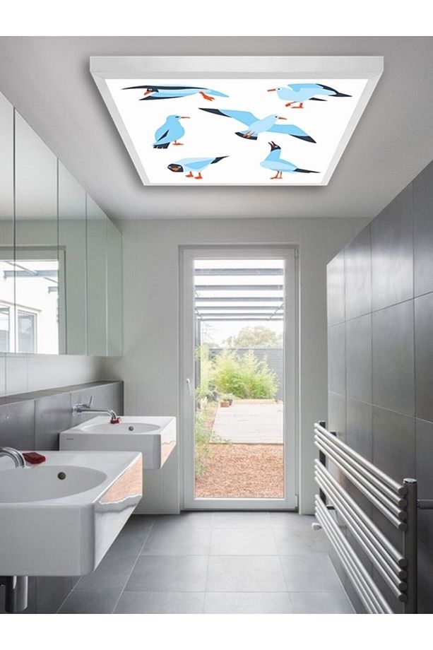 Wc Avize-60cmx60cm-54watt-led-armatür-banyo-aydınlatma-desenli-panel-wc-led-lamba-wc Için Uygundur - 1