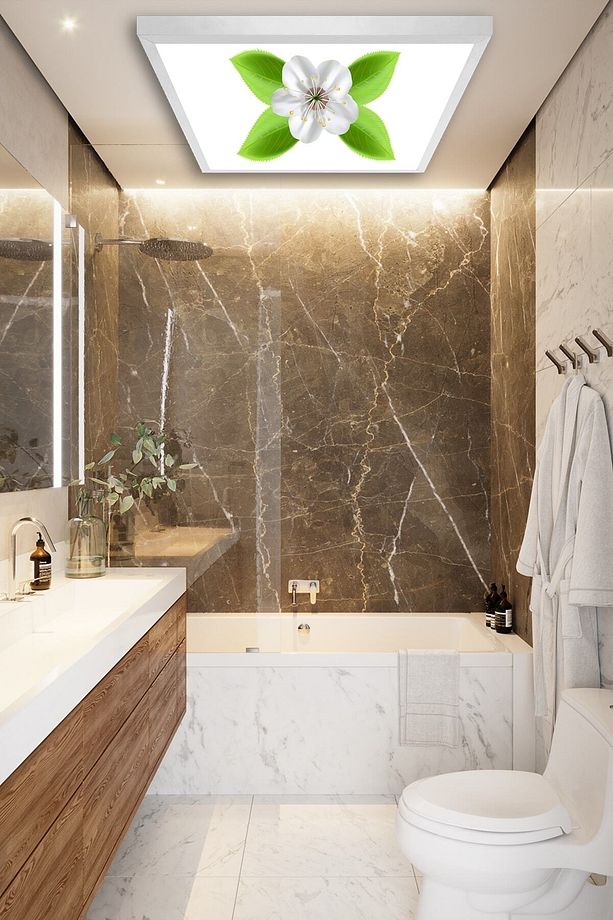 Wc Avize-60x60-54w-led-armatür-banyo-aydınlatma-desenli-panel-wc-led-ampul-banyo Işıkları-tekli Led - 1