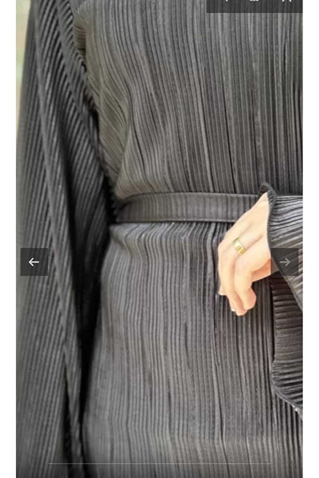 İspanyo kol pliseli elbise - 4