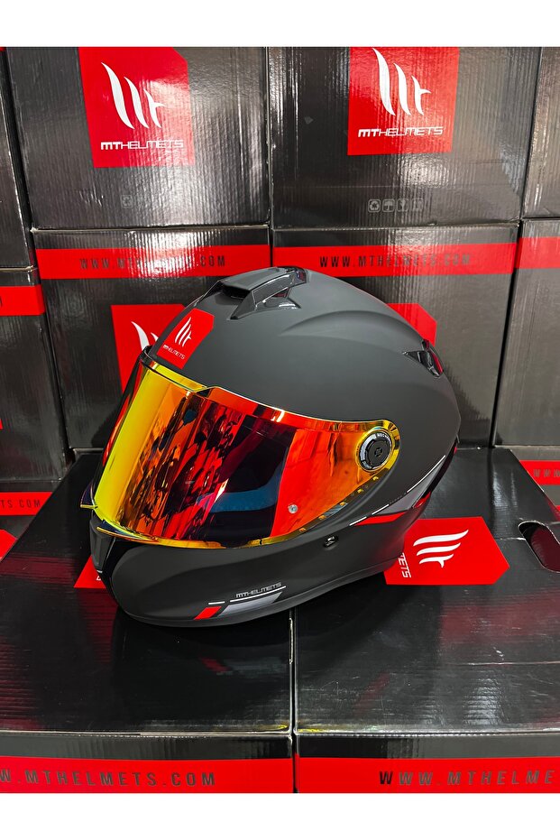 Helmets Targo S Solid Mat Siyah (ŞEFFAF VİZÖR) - 1