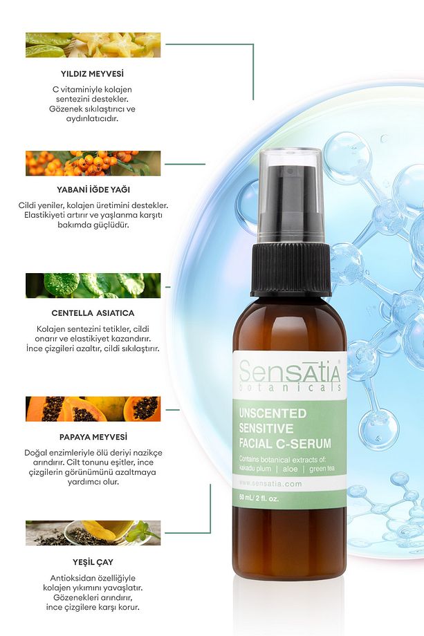 Unscented Sensitive Facial C Serum 60 ml - 2