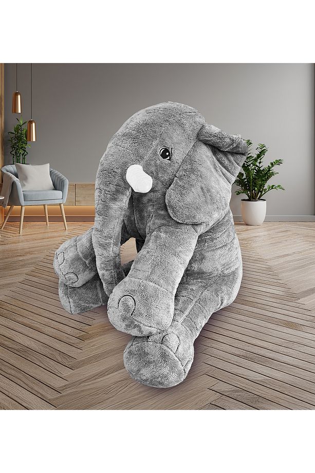 Büyük Dev 150 Cm Boy Peluş Fil - Çocuklar İçin Yumuşak ve Dev Fil Oyuncak - 3
